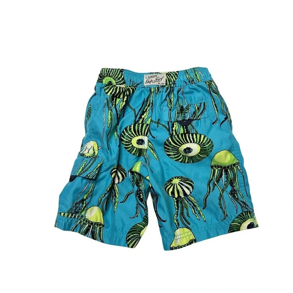 Baby Gap Kids Boys Blue Jellyfish Swim Trunks‎ 3 Years Toddler Colorful Poolcore